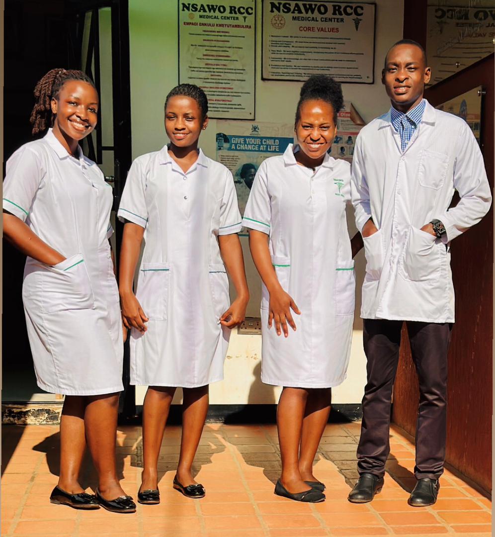 Nsawo RCC Medical Centre healthcare team standing together at the clinic
